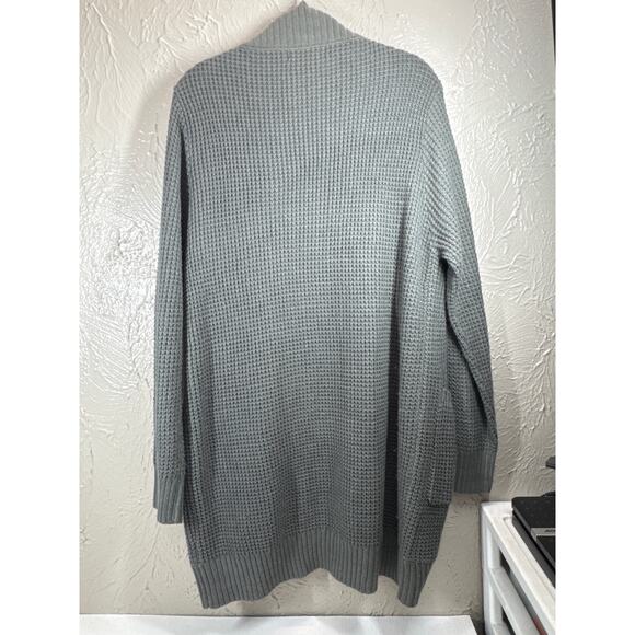 Zesica Womens Gray Open Front Knit Cardigan Sweater With Pockets Size XL - Picture 2 of 5